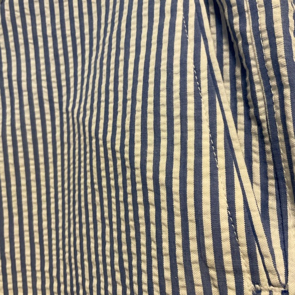 Vtg JCP Men 38x35 Blue Pinstripe 100% Cotton Seersucker Coastal Preppy Pants - Picture 7 of 8